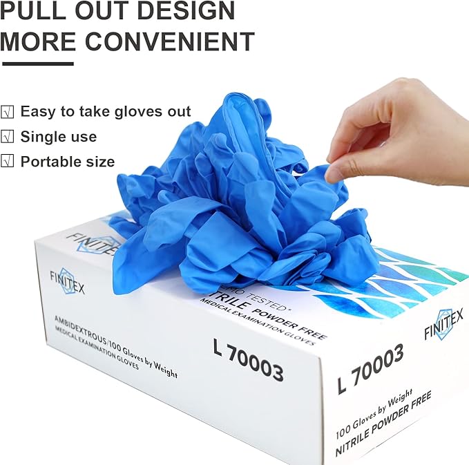 FINITEX Nitrile Disposable Medical Exam Gloves 4 mil Powder-free Latex-Free 100 - Image 8