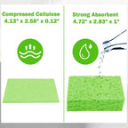 YoleShy Sponge Kitchen Natural Cellulose Sponges 10 Pack Compressed Sponges - Image 2