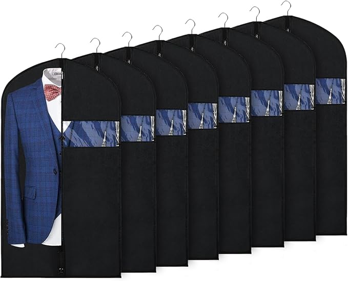 Syeeiex 40" Garment Bags for Hanging Clothes, Suit Bags for Closet Storage by syeeiex