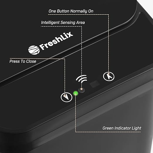 Motion Sensor Trash Can, 2 Pack 2.6 Gallon Automatic Touchless Garbage Can - Image 4