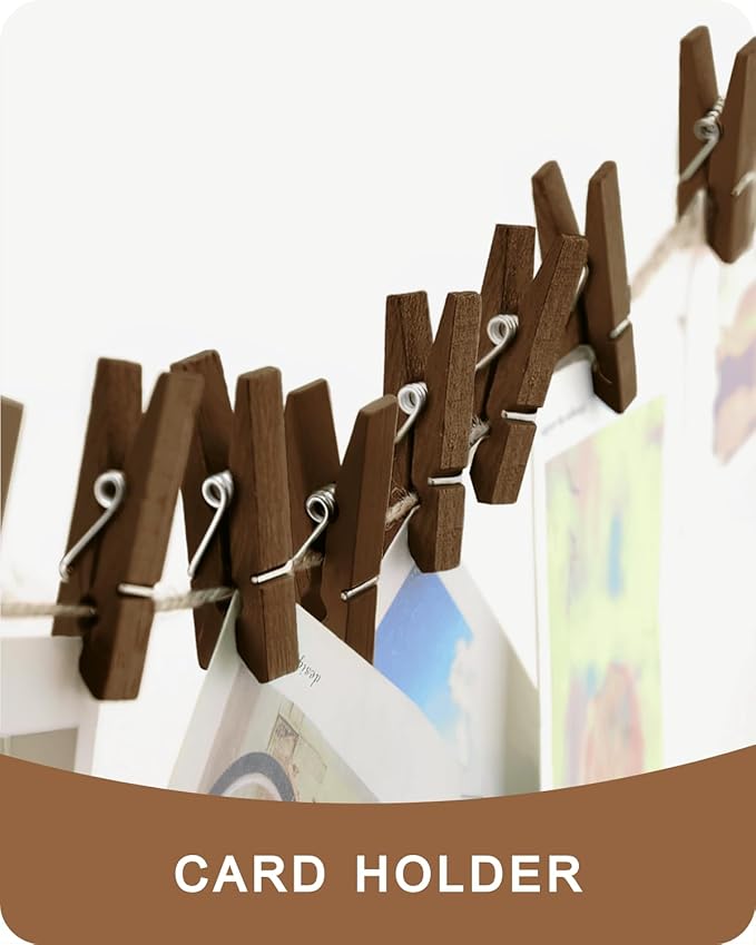 Mini Clothes Pins Wooden Colored Small Clothespins - Image 7