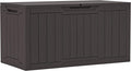 YITAHOME 100 Gallon Resin Deck Box, Weather Resistant Outdoor Storage Box, Lockable Indoor Outdoor Storage for Supplies and Essentials, Dark Brown by YITAHOME