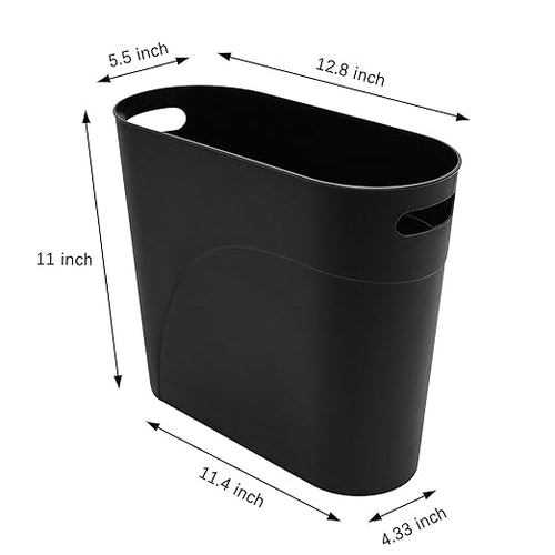 2 Pack 3.2 Gallon Plastic Trash Cans - Image 2