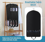 KIMBORA 43" Suit Bags for Closet Storage and Travel, Gusseted Mesh Hanging - Image 5