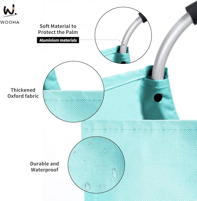 WOOHA 125L Large laundry basket, Collapsible laundry hamper, Tall Clothes - Image 4