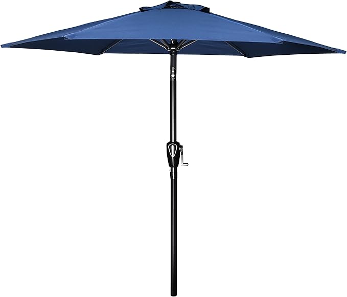 Simple Deluxe 9' Patio Umbrella Outdoor Table Market Yard Umbrella with Push Button Tilt/Crank - Image 4