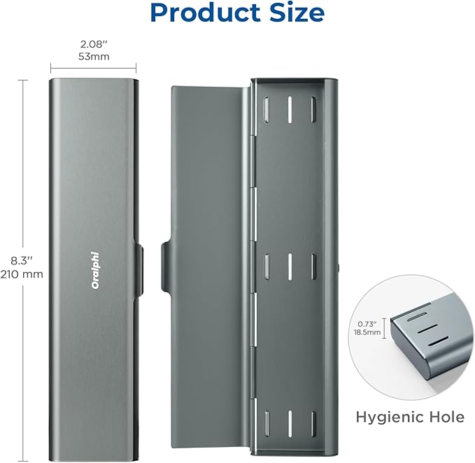 Wider Aluminum Toothbrush Travel Case, Portable Travel Toothbrush Holder - Image 5