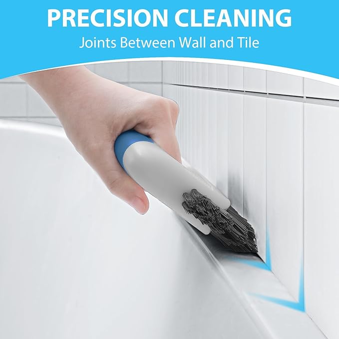 Grout Cleaner Brush for Floors Tile Corner, V Shape Stiff Scrubber Cleaning - Image 5