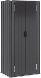 Greesum Outdoor Metal Storage Cabinet, 69'' Lockable Tall Shed, Vertical Tool Organizer with 2 Adjustable Shelves, for Garage, Patio, Backyard, Home & Lawn, Black by BuynowfromGreesum