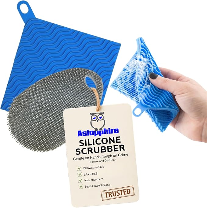 Silicone Dish Sponge Dish Scrubber by Asiopphire