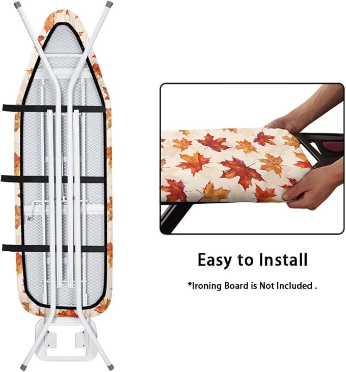 Easy Installation 15x54 Fall Maple Leaf Ironing Board Cover - Image 4