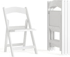 Flash Furniture Hercules Series Folding Chair - White Resin - Set of 4 800LB Weight Capacity Comfortable Event Chair - Light Weight Folding Chair by FlashFurniture