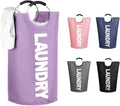 WOOHA 125L Large laundry basket, Collapsible laundry hamper, Tall Clothes by WOOHA