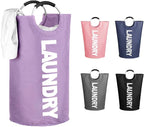 WOOHA 125L Large laundry basket, Collapsible laundry hamper, Tall Clothes by WOOHA