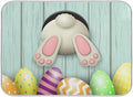 Happy Easter Eggs Bunny Tail Dish Drying Mat 18x24 by Wamika