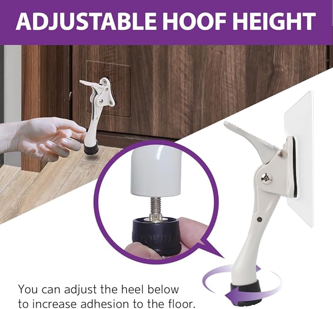 Door Stopper with Adhesive Bracket Stickers, No Drilling or Tools Needed - Image 9