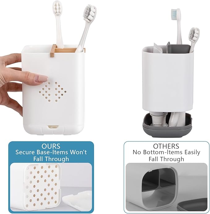 Toothbrush Holders for Bathroom Countertop, Detachable Electric Toothbrush - Image 2