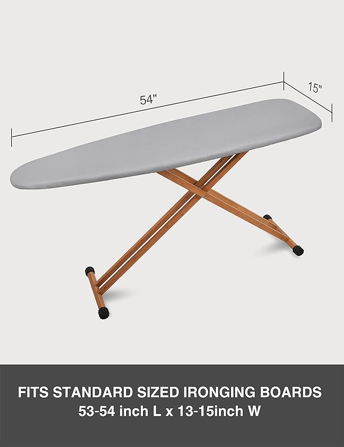Ironing Board Cover and Pad 15"x54" Extra Thick Natural Cotton, Scorch and - Image 6