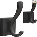 Black Towel Hooks, Coat Robe Hooks Bathroom Entryway Mudroom Pool Hooks by TOFIIGREM