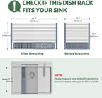 BBXTYLY Expandable Roll Up Dish Drying Rack, Over The Sink Drying Rack Sink - Image 2