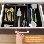 Black Bamboo Drawer Organizer - Image 2
