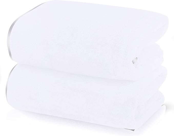 TENSTARS Silk Hemming Bath Towels by TENSTARS