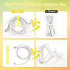 Oligei 25 Pcs Silicone Cable Ties, Cable Ties Reusable, High Elasticity Cord - Image 4