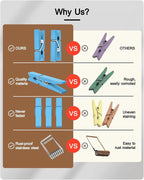 Blue Clothes Pins for Baby Shower, Mini Wooden Clothespins 1.4 Inch 50 PCS - Image 2