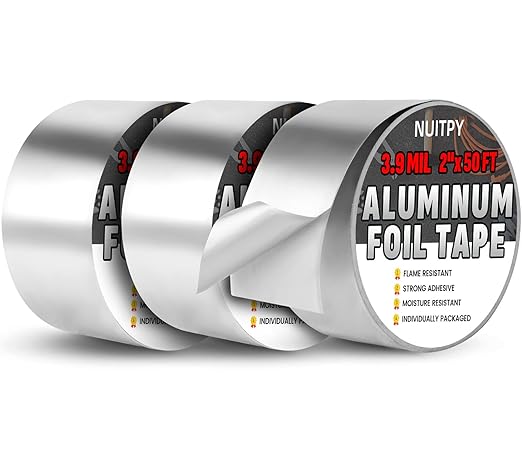 3 Pack Aluminum Foil Tape, 3.9 mil 2" x 150 Feet Total Foil Tape, Metal Tapes by Unknown