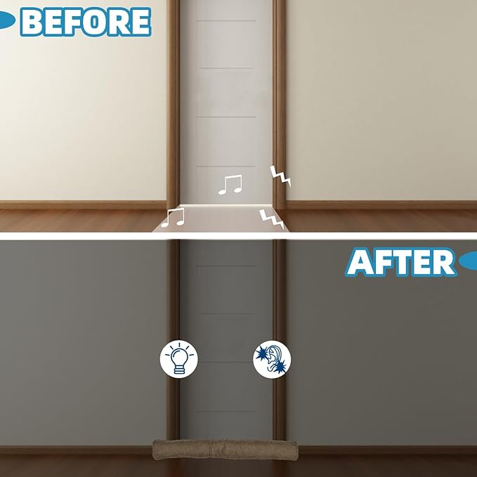 Door Draft Stopper 36 Inches Length x 4 Inches Width, Weighted Under Door Noise - Image 4