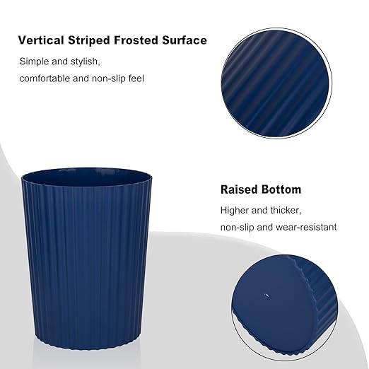 JiatuA Small Trash Can Plastic Wastebasket Round Garbage Container Bin - Image 3