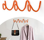 Coat Rack Wall Mount, Creative Wave Wall Hooks 20KG Capacity, Easy Installation by Bumtosc