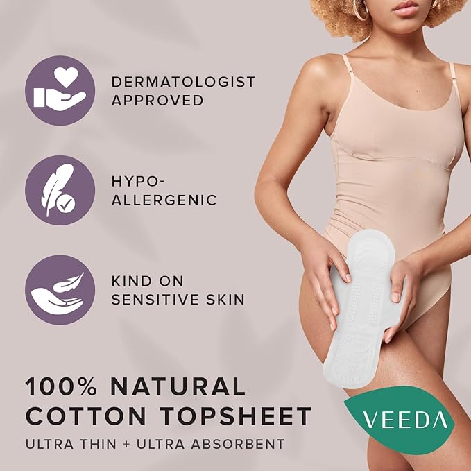Veeda Natural Cotton Night Pads - Image 5