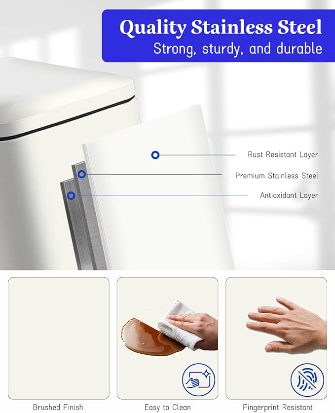 Kitchen Rubbish Bin, 30 L, Narrow Pedal Bin - Image 3