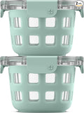 Ello Duraglass 2-Pack 2 Cup Reusable Glass Container Jar by Ello