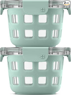 Ello Duraglass 2-Pack 2 Cup Reusable Glass Container Jar by Ello
