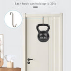 FYY Over The Door Hooks, 4 Pack Upgraded Long Door Hangers Hooks - Image 4