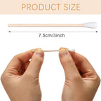 Norme 500 Pcs 3 Inch Gun Cleaning Swabs Long Cotton Swabs in Storage Box Long - Image 3