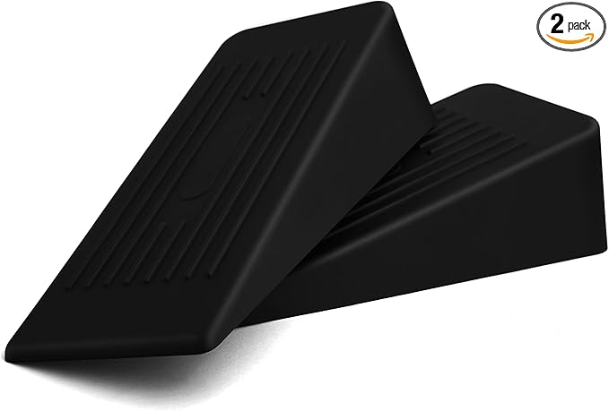 Large Door Stoppers for Bottom of Door 2 Pack, 1.9” Anti-Skid Rubber Door Stop by Unknown