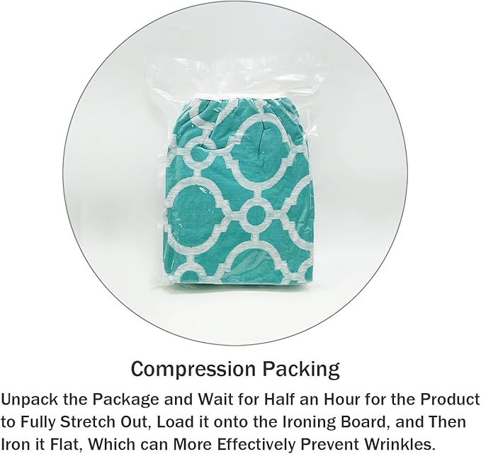 Ironing Board Cover and Pad Standard Size 15" x 54", 3 Pairs of Hook and Loop - Image 6