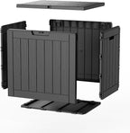 EasyUp 36 Gallon Outdoor Storage Box Waterproof, Resin Outdoor Deck Box, Deck Boxes for Garden Tools Equipment and Cushions (Black) - Image 7