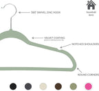 Simplify Slim Velvet Clothes Hangers | 50 Pack | Non-Slip | Shirts | Suit | - Image 2