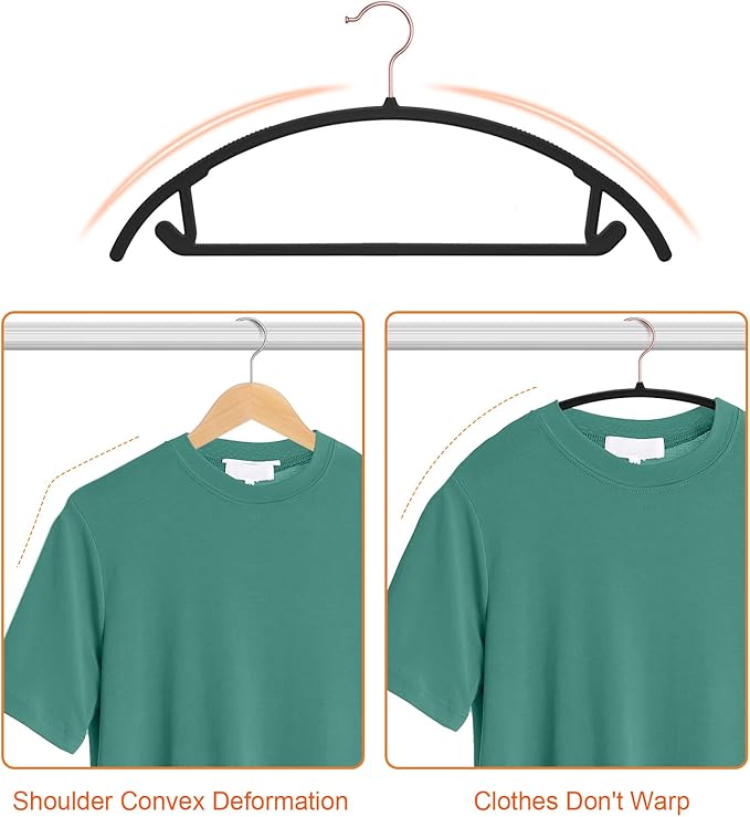 OIKA Hangers 50 Pack No Shoulder Bump - Image 4