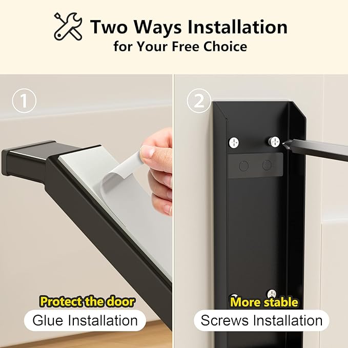 Door Stop, No Drilling Door Stoppers to Keep Door Open, Easy Pedal Kick Down - Image 5