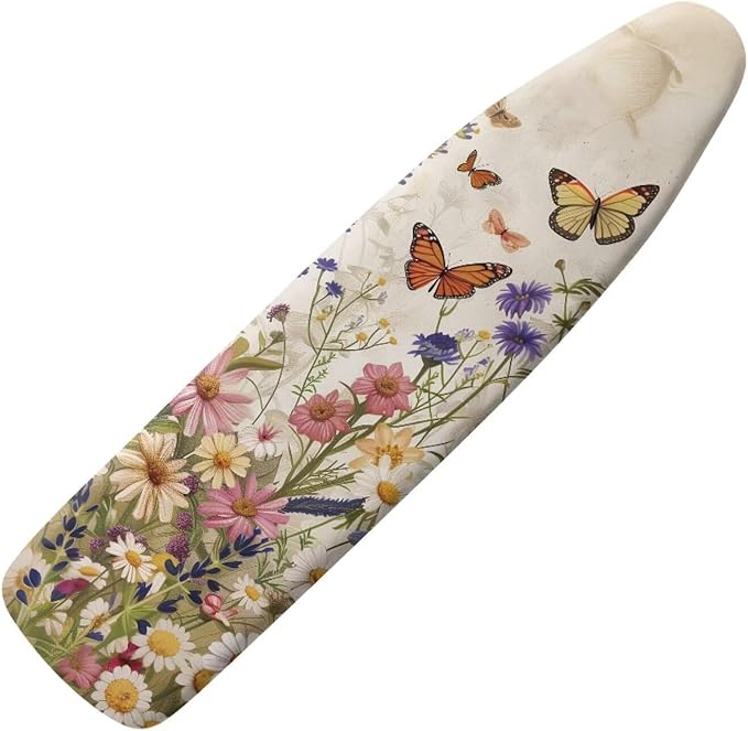 ZDCUSTOM Colorful Floral Butterfly Print Ironing Board Cover 15 x 54 inch by Unknown
