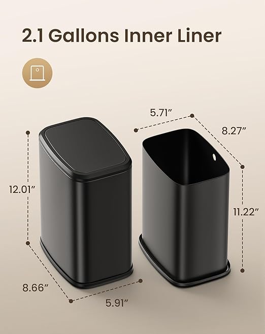 Cesun Small Bathroom Trash Can - Image 7
