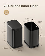 Cesun Small Bathroom Trash Can - Image 7