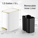 TIPGO Small Bathroom Trash Can - Image 4