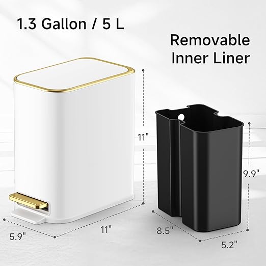 TIPGO Small Bathroom Trash Can - Image 4
