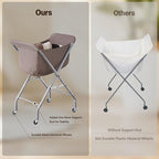 ELYKEN Laundry Cart with Wheels, 32”H Easy Rolling Laundry Hamper with - Image 6
